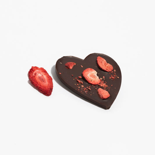 Strawberry Heart Dark Chocolate