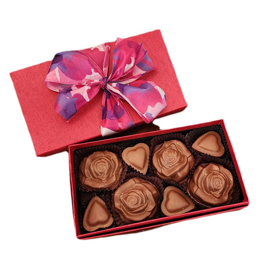 Mother's Day Hearts & Roses Box - Milk Chocolate