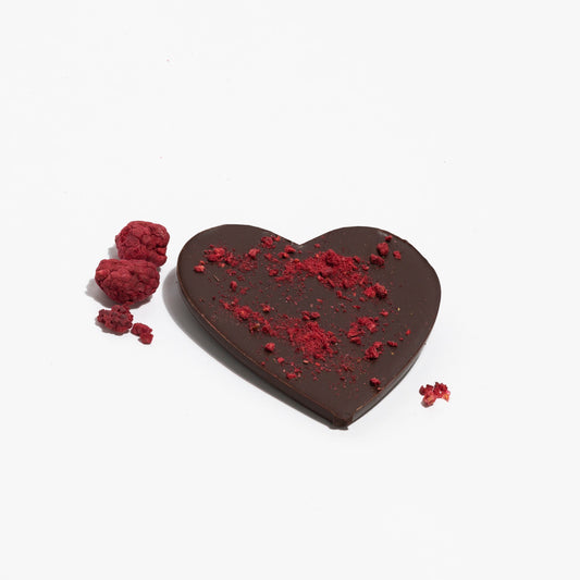 Raspberry Heart Bar Dark Chocolate