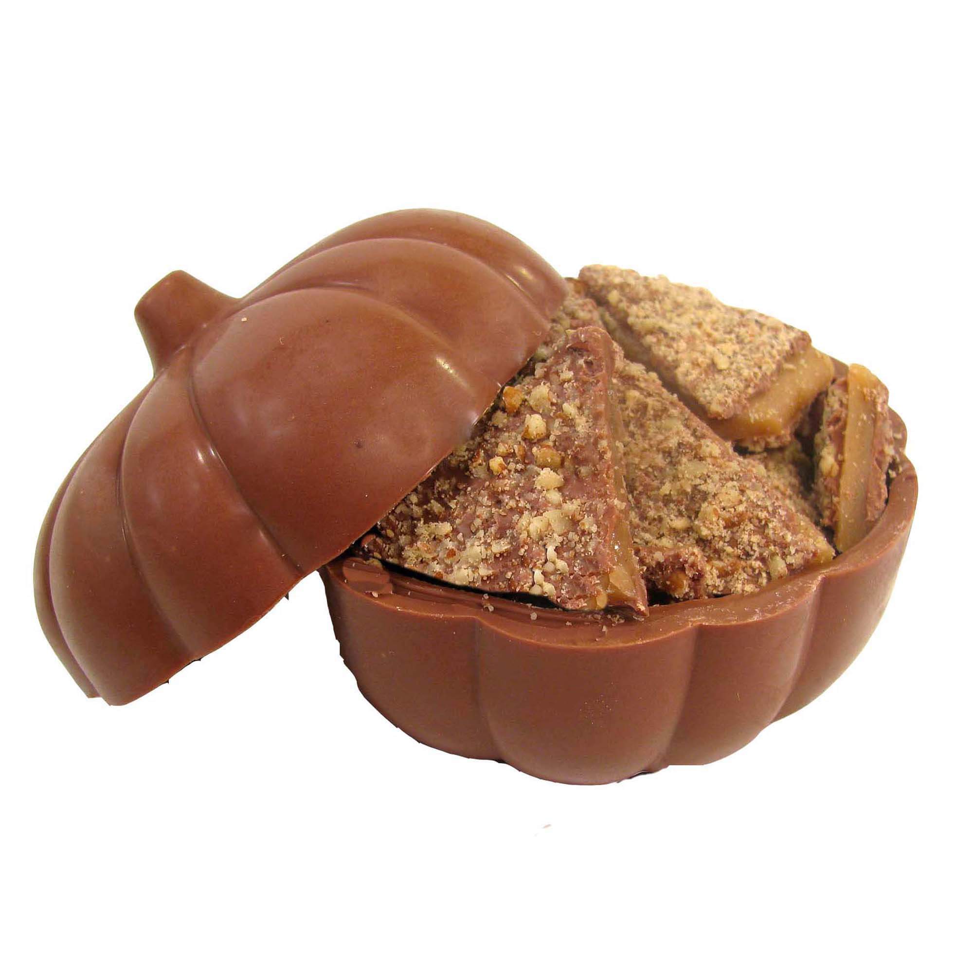 Chocolate Pumpkin filled with English Toffee